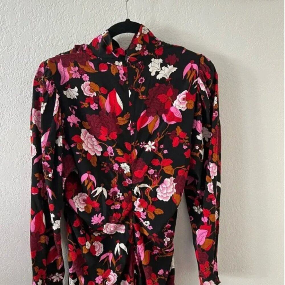 A.L.C. Marcel Draped Floral Mini Dress View 6